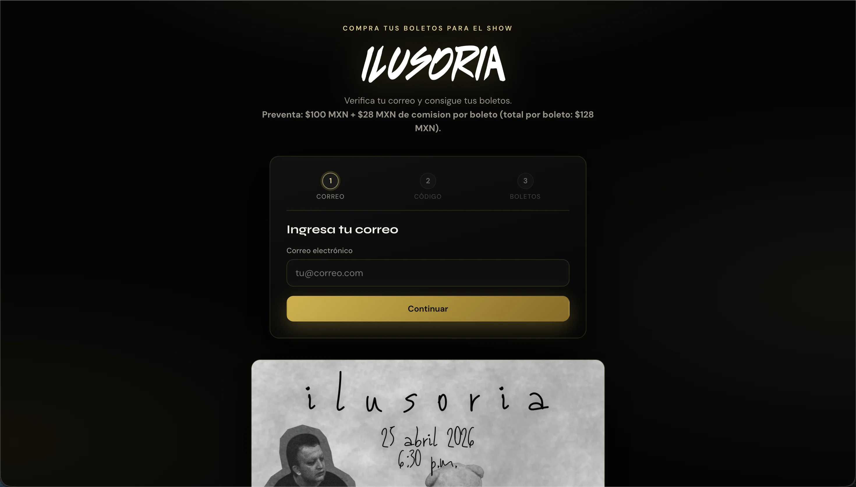 Ilusoria - venta de boletos con Stripe